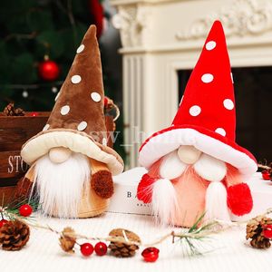 Julguiden Hatt Rudolph Forest Faceless Old Man Doll Mushroom Head Elf Fabric Dolls