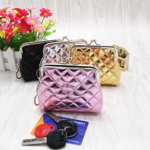 9*12 cm 4 Zoll Rhombic Grid Schnalle Tasche Candy Color Mini Münzgeldbörse Business Geschenk Shop Geschenke Mädchen Stoff Münzen Taschen Großhandel Kinder Niedliche kleine