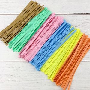 500pcs 0.4x10cm colorful Metallic Twist Ties Gift Wrap Sealing Binding Wire For Plastic Candy Cookie Cake Bag Wedding Birthday Gifts Lollipop packing 100pcs/set