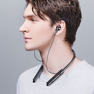 S960 Auricolari Bluetooth 5.0 senza fili Stereo Sport Cuffie con archetto da collo impermeabili con display a LED Riproduzione musicale con scheda TF