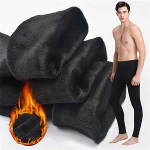Termiska underkläder för män Vinter Långa Johns tjocka fleece Leggings Wear i kallt väder Stor storlek XL till 6XL 211110