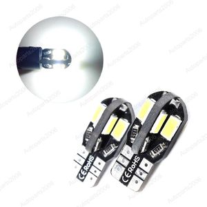 50Pcs/Lot White T10 W5W 5630 8SMD LED Canbus Error Free Car Bulbs 168 194 2825 Clearance Lamps License Plate Reading Lights 12V