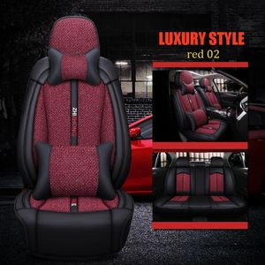 Car Seat Covers Full Set with Linen breathable Airbag Compatible Automotive Vehicle Cushion Cover Universal fit for Most Cars Sedan SUV Truck Hatchback