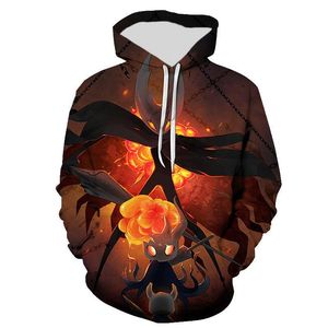 Mäns Hoodies Sweatshirts Män Kvinnor Barn Hollow Knight 3D Tryckt Streetwear Fashion Pullover Långärmad Boy Girl Kids Hoody Coat