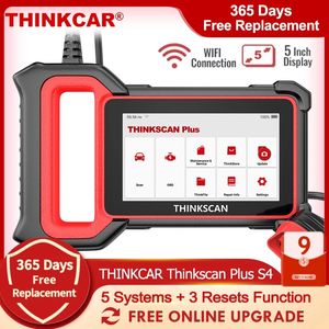 Cvt venda por atacado-ThinkCar ThinkScan Plus S4 Carro Diagnóstico Ferramentas OBD2 Scanner Automotivo ABS SRS Leitor de Código do Sistema A F CVT Oil BMS RESET