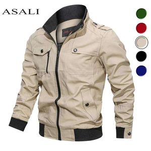 Jaqueta militar primavera outono algodão windbreaker piloto casaco masculino jaqueta jaqueta de carga jaqueta masculino roupas 210928