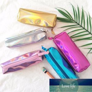 Sacos de lápis PU Couro holográfico holograma Metallic Color Saco de laser caso bolsa mulher cosméticos maquiagem portátil portátil grande capacidade de fábrica