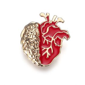 Anatomical Heart Brooch Metallo Pin Gepel Donne Badge Anatomia Gioielli intera Biologia Medical Student Doctor Regalo