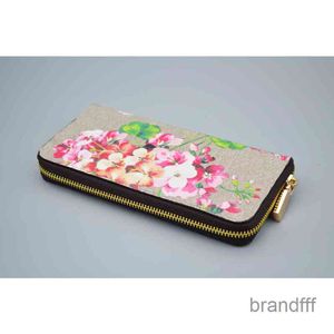 Designer Ladies Geranium Print Zip Fashion long wallet