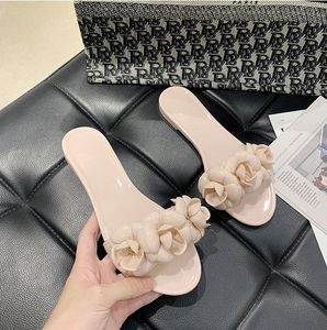 Top satan kadın terlikleri melissa jöle camellia sandalet parmak arası terlik yaz ayakkabıları düz serin plaj terlik kadınları boyut 35-40