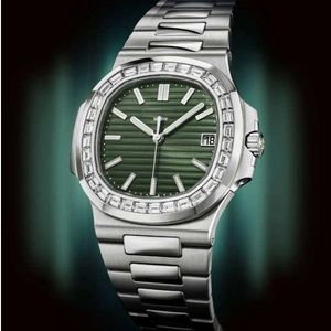 Mira Cara Verde al por mayor-2021 NUEVO LLEGA TOP NAUTILUS Reloj Automatic Man Watches Pulsera de plata