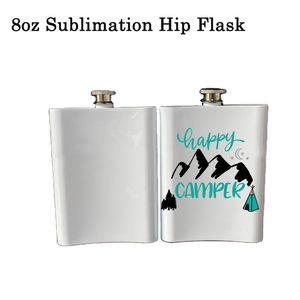 Creative 304 Stainless Steel Hip Flask 8oz Sublimation Alcohol Whisky Flagon Heat Transfer Coating Wine Pot