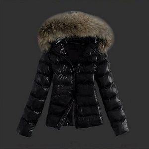 Women's Winter Short Jacket Coats Black Faux Leather Fur Collar Jackets PU Hooded Female Coat Thicken Warm Casual Lady Outerwear 210518