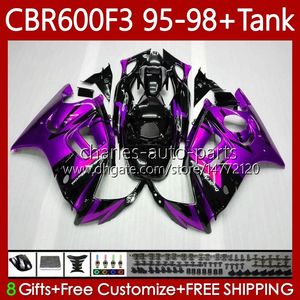 OEM-Verkleidungen für HONDA CBR NEW Purple 600 CBR600 F3 FS CC 600FS 600F3 1995-1998 64No.302 Karosserien CBR600FS 600-F3 1995 1996 1997 1998 CBR600F3 600CC 95 96 97 98 Karosserie