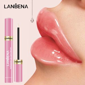 Lanbena Isoflavone Lip Care Pastor Soro Reparação Reduza linhas finas Lips Essence Plant Extract Hidratante Skincare