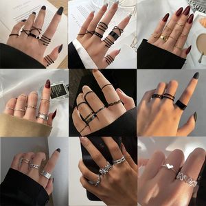 New Fashion Animal Dinosaur Couple Rings for Women Men Detachable Lover Silver Color Letter Open Rings Set Friendship Wedding Ring Jewelry