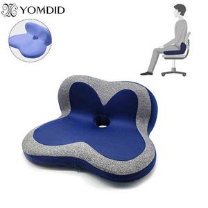 Memory Foam Seat Cushion For Back Pain Orthopedic Pillow For Car Office Chair Wheelchair Support Beautiful Butt Cushions Soft 211110
