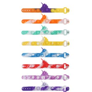 Fidget Push Anti Stress Brinquete Bracelete Decompression Sensory Brinquedos para crianças Adultos Esprema Fidjet presentes