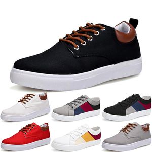 2024 men fashion canvas sneakers shoes black white blue grey red Khaki mens casual out jogging walking item fourty