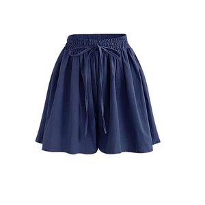 Skirt shorts verão chiffon casual solto elástico alto cintura feminina larga perna curta 5xl 6xl 210719