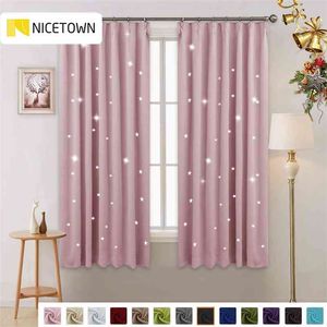 1 Panel Summer Fashion Star Blackout Curtain Japanese Hooks up Drape For Party Decoration Kitchen Home Bedroom 210913