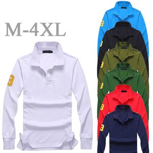 Mens Polo T Shirts Hästdesigner Långärmad löv Tshirts med broderi Teknik Bomull Fashion Sweatshirt Casual Polos T-tröja 891 Partihandel Priser