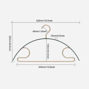 Hängare rack inga axelmärken hängare aluminium legering krökad krok design hushåll utrymme sparar non glid för tröja pälsbyxor skjorta re