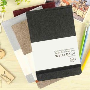 A5 Sketchbook for Watercolor Painting Hard Cover Notebook Travel Cuaderno Drawing Note Book Libreta Stationery Notepad Planner 210611