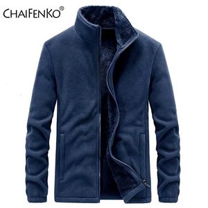 Chaifenko Winter Fleece Jacket Parka Coat Men Spring Casual Bomber Militär Outwear Tjock Varm Taktisk Army Jacket Män 211105