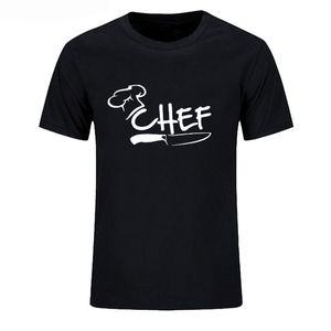 Heren T shirts Chef kok T shirt Grappige Cook Tee Cap Mannen T shirt Cool Keuken Mes Katoenen Restaurant T shirt Casual Harajuku