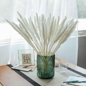 Flores decorativas Grinaldas 30 pcs Branco Rosa Pampas Reais Buquê de Grama Natural Decoração Decoração Casamento Acessórios Do Casamento Decoração Do Partido