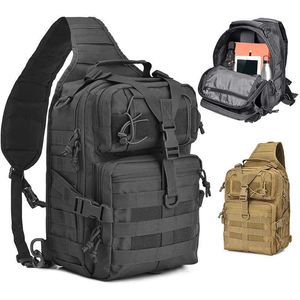 Сумки на плечо мужские 600D водонепроницаемые нагрудные сумки в стиле милитари нагрудные сумки многофункциональная сумка нейлоновый военный жилет нагрудный пакет Q0721