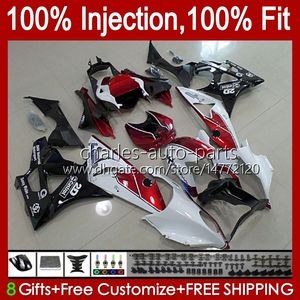 Injection Mold Fairings For BMW S-1000RR S 1000RR 1000 RR S1000-RR 09-14 19No.22 S1000RR 09 10 11 12 13 14 Red white S1000 RR 2009 2010 2011 2012 2013 2014 OEM Bodys Kit