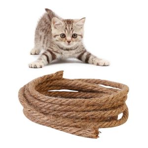 Brinquedos de gato 3/5 metros DIY coçando substituições de substituições Sisal corda suprimentos todos naturais duráveis