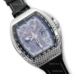 NOVO F1 Relógios de movimento automático Caixa de metal Design de barril especial Aço Luxusuhr Multifuncional Mostrador de esqueleto relógio masculino Faixa de borracha orologio di lusso