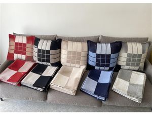 3pcs Wool Blanket 2 Pillowcases Letter Home Cashmere Nap Sofa Pillow Cover Blanket Office Pillow Case Leg Single Air Conditioner Quilt