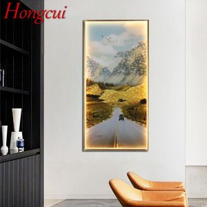 Hongcui Wall Lamps Boat Figure Moderna LED -sconces Rektangel Mural Light Creative Home for Aisle