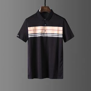 Мужская футболка Polos с коротким рукавом летняя мужская вышиваемая печать бизнеса мужская рубашка поло Us Size M-XXXL