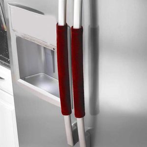 Mats & Pads Handle Protection Gloves For Refrigerator Oven Keep Out Fingerprints Kitchen Appliance Fridge Door Cover Non-Slip
