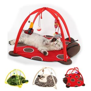 52x35cm Gato Play Mat Tenda Centro de Atividades com Pendurar Brinquedos Bolas Ratos Ao Ar Livre Pets Cama para 2101006