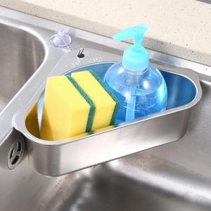 Kitchen Storage & Organization Rectangle/Triangular Drain Rack Sponge Holders Drainer Basket Stainless Steel Sink Strainer Filter