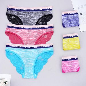 Kadın Panties 6 PCS çok sevimli iç çamaşırı kadın loli mini pamuk seksi iç çamaşırı femme bütün dökme çiçek oyuk dışarı çıkışlı261v