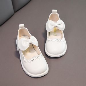 Frühling Herbst Kinder Baby Bowknot Prinzessin Leder Schuhe Für Kinder Mädchen 220705