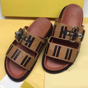 Woman Man Slipper Designer Shoe Superior Quality Genuine Leather Fashion Casual Shoes Sandy Flip Flops Size 35-45 With box