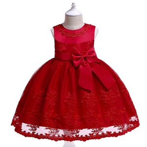 Floral Kleinkind Baby Mädchen Prinzessin Kleid Säugling Hochzeit Kleider Kind Bogen Tutu Party Vestidos Für 1 Jahre Neugeborenen Geburtstag Kleidung g1129