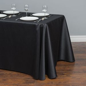 Decorações de casamento toalha de mesa de cetim festa pano de mesa retângulo branco para banquetes de hotel decoração de eventos