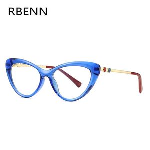 Design Fashion Small Cat Eye Reading Glasses Women Anti Blue Light Presbypia Reader With High Vision CR-39 Lens +1.75 Sunglasses