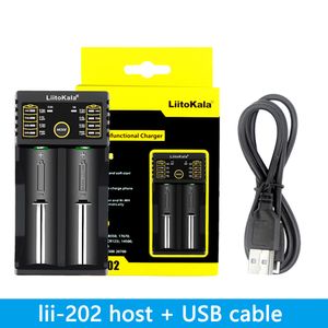 LiitoKala Lii-202 18650 Battery smart Charger For 26650 18350 16340 18500 AA AAA 3.7V 1.2V Ni-MH Ni-Cd Lithium