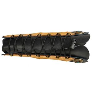 Cotovelo joelheiras joelheiras toparchery Archers Arm Guard Leather Viking Bracer Mnow