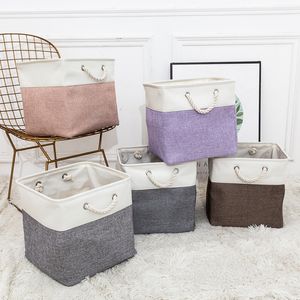 Foldable Toy Storage Baskets High Capacity Bedroom Sundries Clothing Tidy Storage Basket Student Stationery Book Tidies Box BH6210 WLY